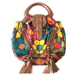 Isabella Fiore Patchwork Flower Handbag